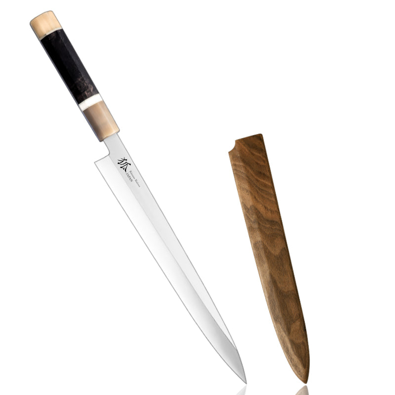 Yanagiba tradizionale INOX - bicolore beige