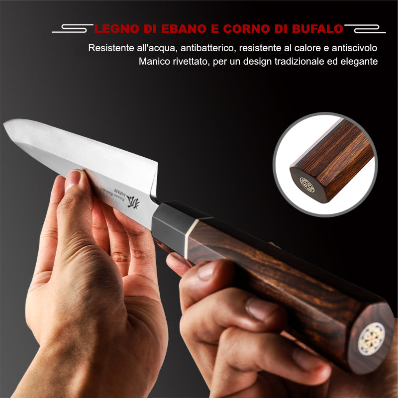 Yanagiba tradizionale INOX - marrone chiaro