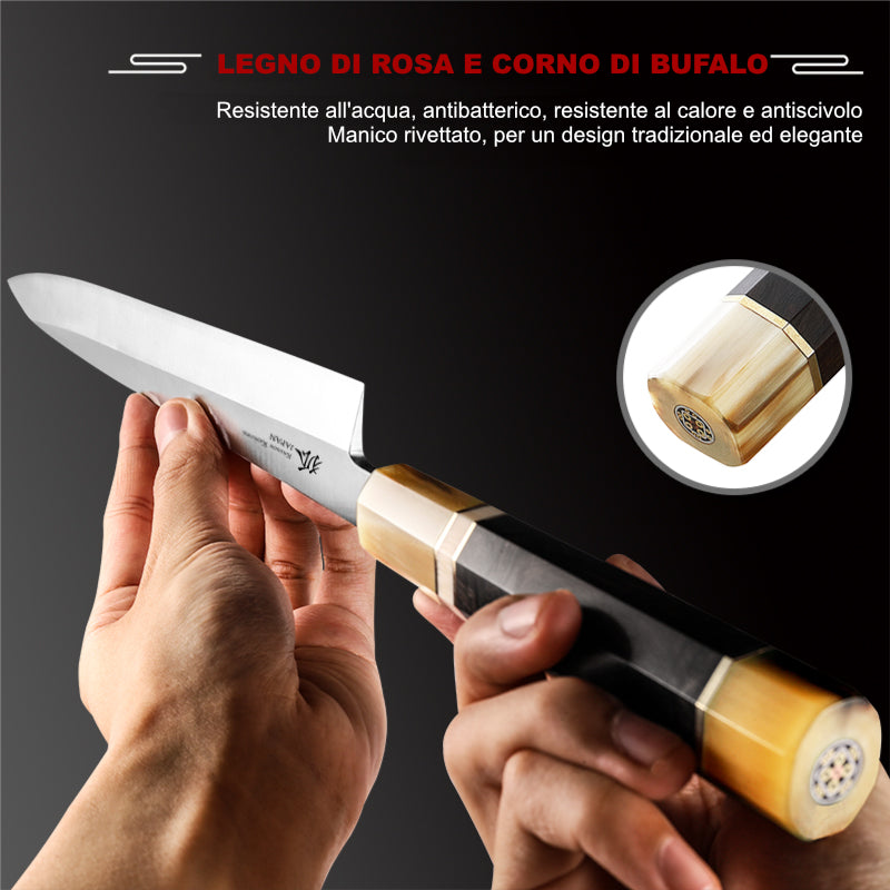 Yanagiba tradizionale INOX - bicolore beige