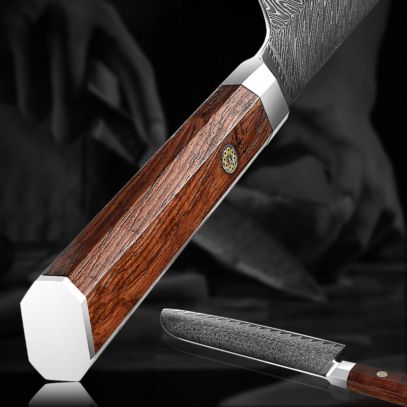 Santoku professionale in acciaio INOX damascato