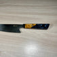 Kiritsuke Santoku con manico multicolore