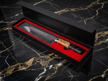 Kiritsuke Santoku con manico multicolore