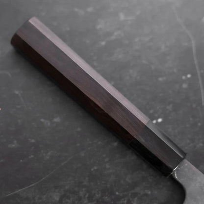 Gyuto in acciaio Aogami #2 Damascus Chokin Drago con Manico in Ebano e Corno di Bufalo
