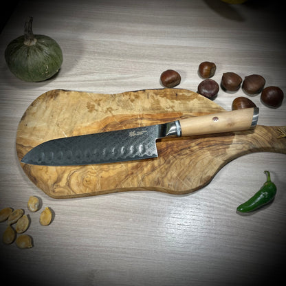 Santoku in acciaio INOX - Legno di Ulivo