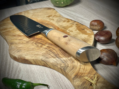 Santoku in acciaio INOX - Legno di Ulivo