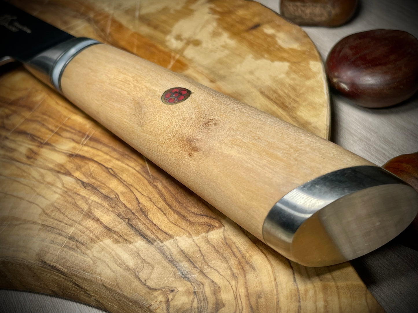 Santoku in acciaio INOX - Legno di Ulivo