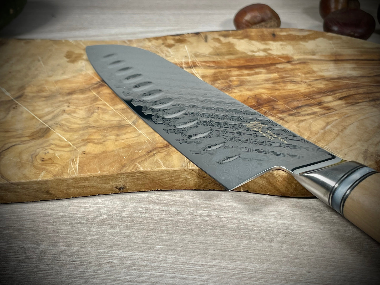 Santoku in acciaio INOX - Legno di Ulivo