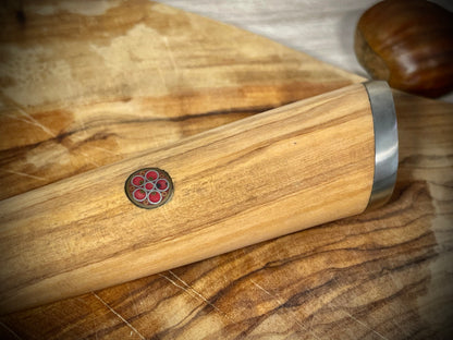 Coltello utility con manico in legno di ulivo