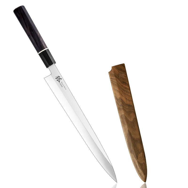 Yanagiba con fodero in legno