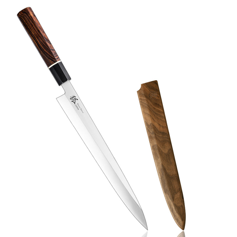 Yanagiba tradizionale INOX - marrone chiaro