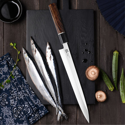 Yanagiba tradizionale INOX - marrone chiaro