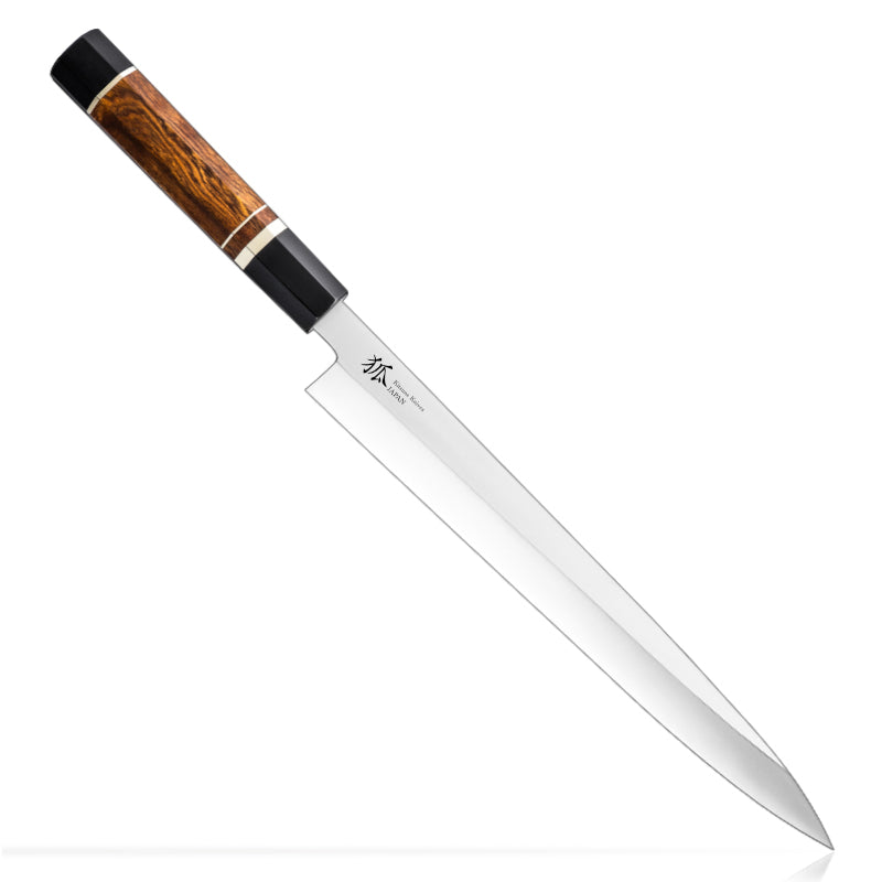 Yanagiba tradizionale INOX - bicolore marrone