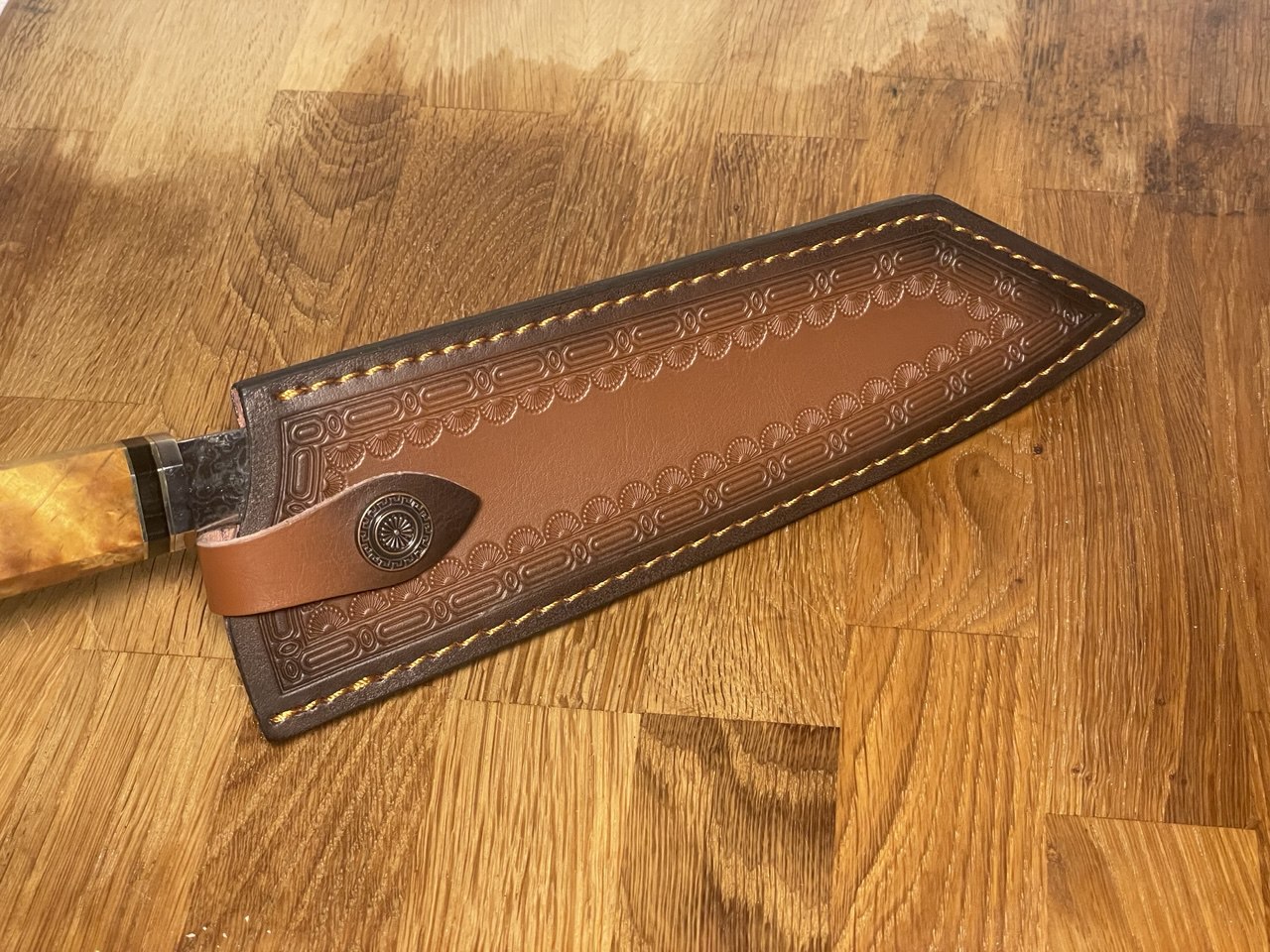 Custodia in pelle - Kiritsuke Santoku