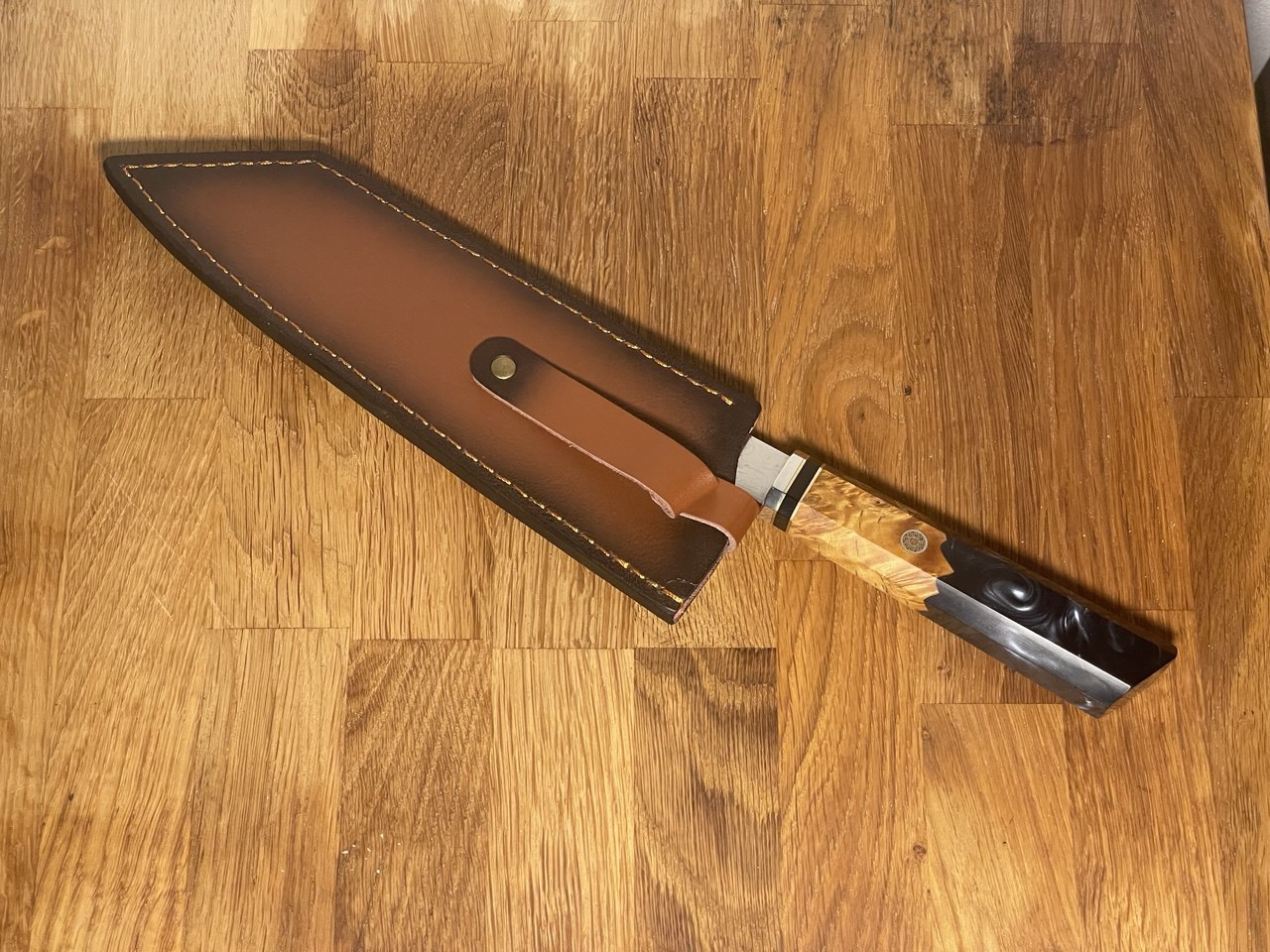 Custodia in pelle - Kiritsuke Santoku