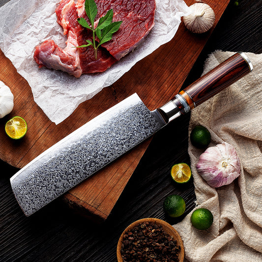 Nakiri in acciaio INOX damascato