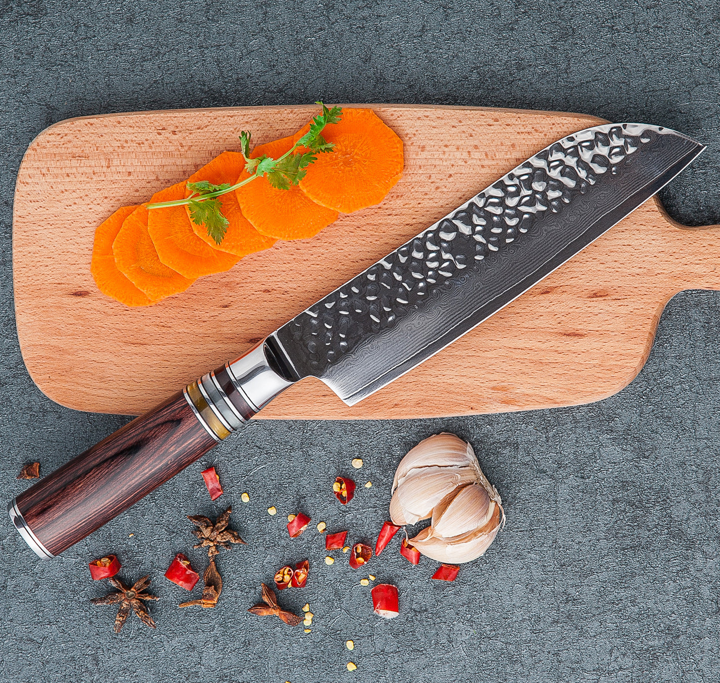 Santoku in acciaio INOX damascato