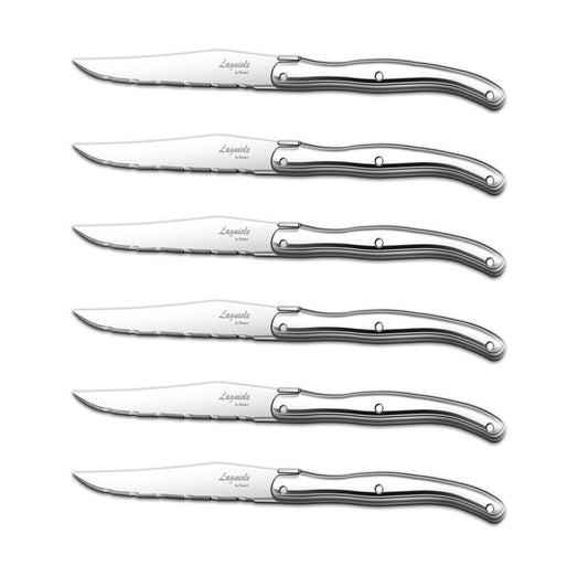 Set di 6 coltelli da bistecca in acciaio INOX
