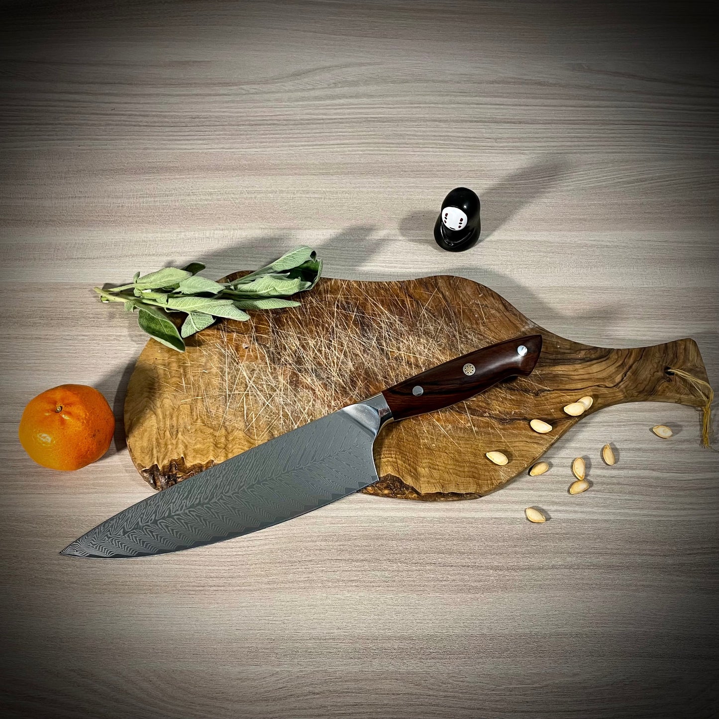 Coltello da chef, visto dall'alto