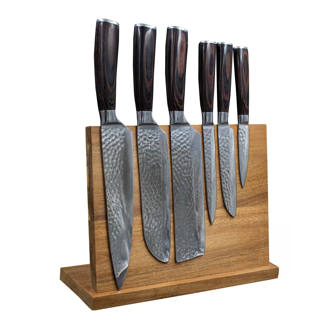 Ceppo porta coltelli con 6 coltelli stoccati