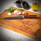 Santoku in acciaio inox visto dall'alto